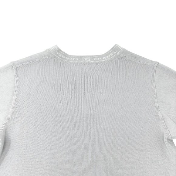 CHANEL Sport Vintage 04P CC Logo T-shirt Shorts Set Cotton Gray [105687] - Picture 6 of 16